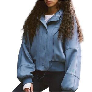 NWOT Free People Movement Off to the Races Bomber Jacket Small S Petite Casual